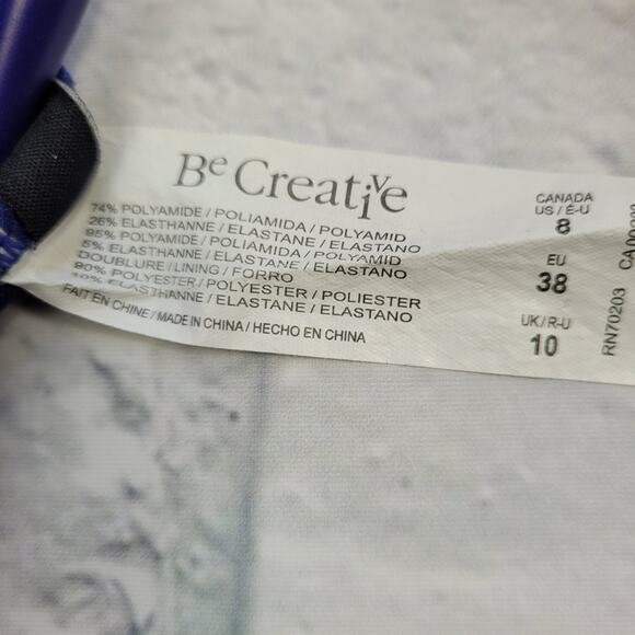 Be Creative Purple Ruched Tankini Top size 8 - Picture 6 of 7